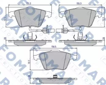 FOMAR FRICTION fo912481 -  Комплект тормозных колодок, дисковый тормоз